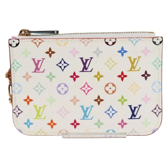 LOUIS VUITTON Monogram Multicolor Pochette Cles NM White M93734 LV Auth 125425V - Picture 2 of 16